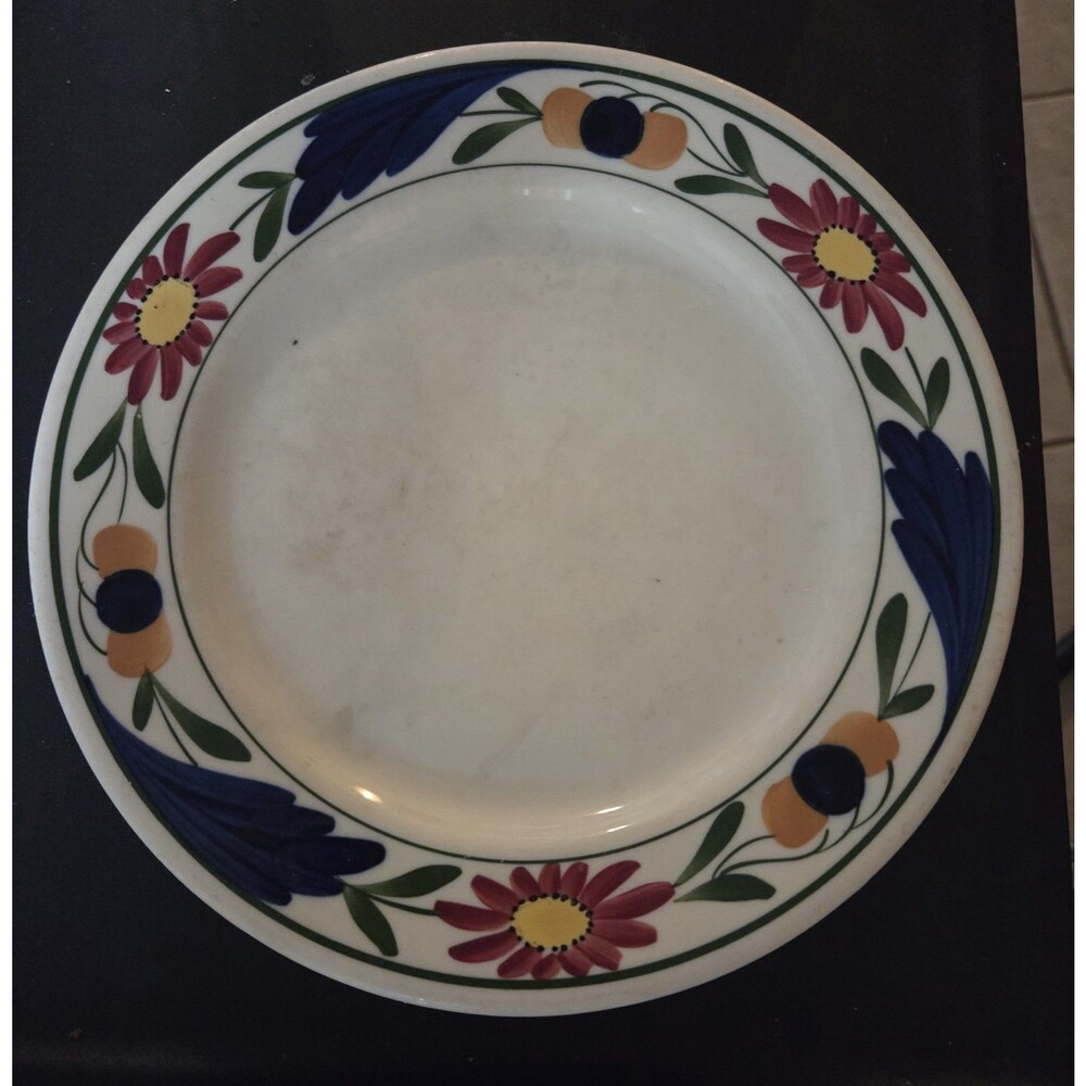 Antique Syracuse China Old Ivory 8" Plate In Hand Painted Old Dutch Type Pattern
